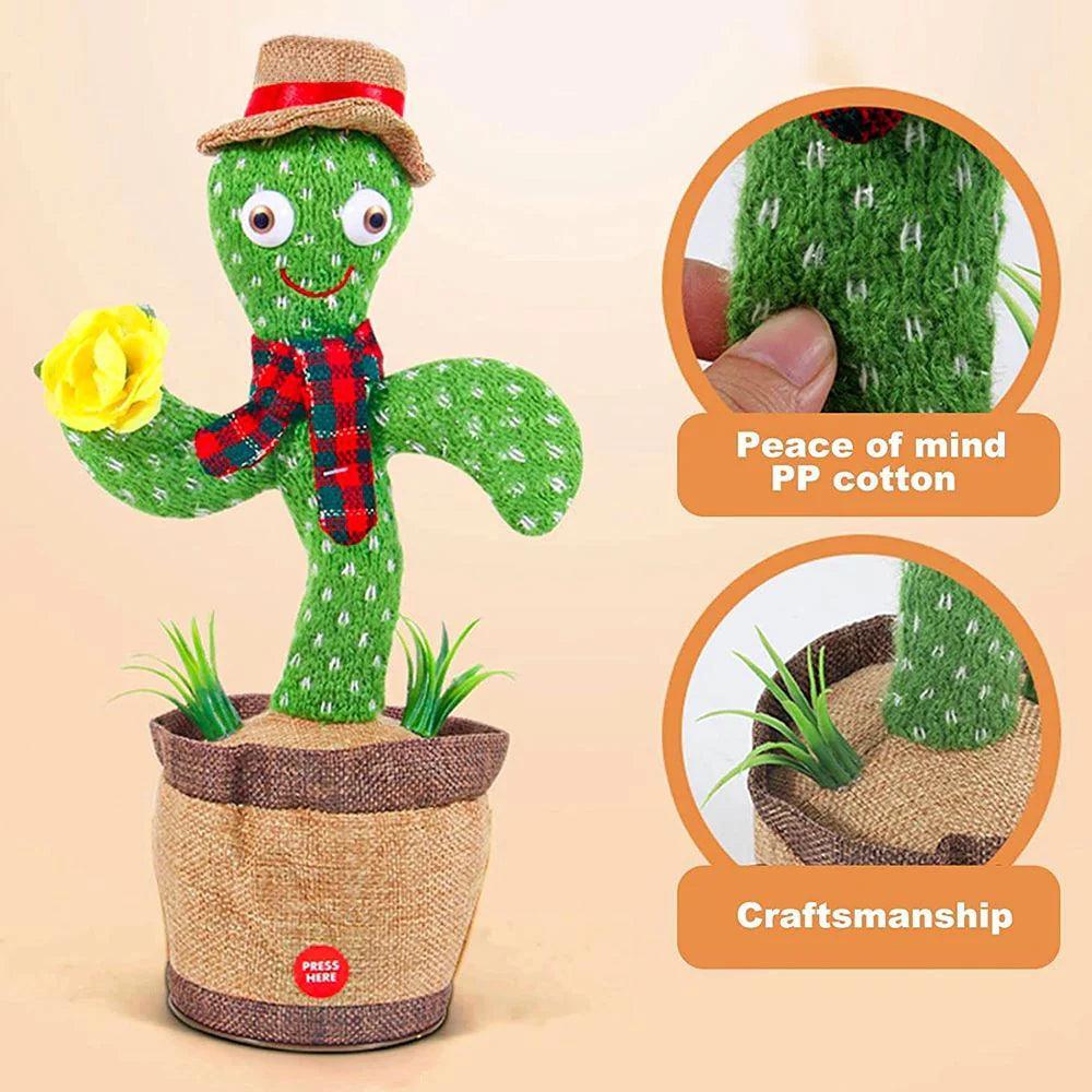 Dancing Cactus Toy - Interactive Talking Cactus for Kids - Clarify.pk