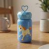 Cartoon Diamond Glass Cup – Cute Leak-Proof Bottle (Random color)