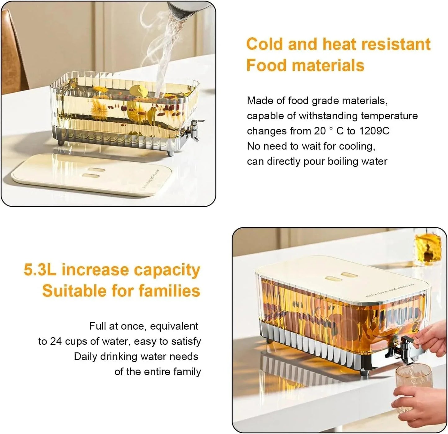 5.3 Litre Drink Container for Beverage Storage and Drinks - Clarify.pk