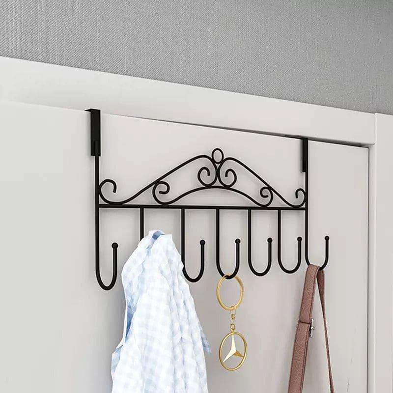 7 Hook Iron Door Hanger for Home Organization and Decor