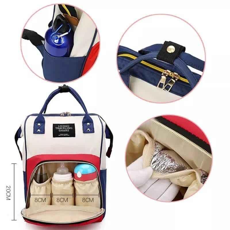 Baby Diaper Bag Backpack - Waterproof Travel Backpack for Parents with Multi-Function Pockets - Clarify.pk