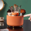 360° Rotating Makeup Brush Organizer - Stylish Desktop Storage Solution - Clarify.pk