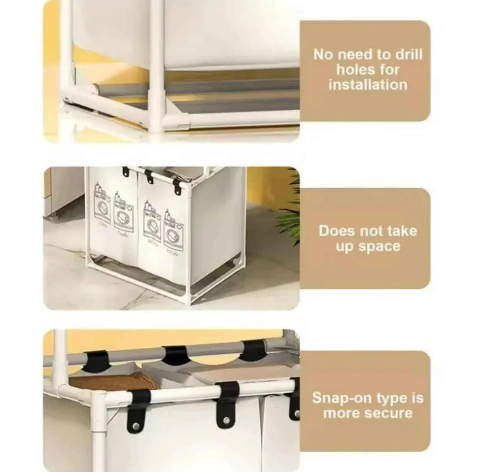 Large Capacity Clothes Hamper for Efficient Multi-Layer Laundry Organization - Clarify.pk