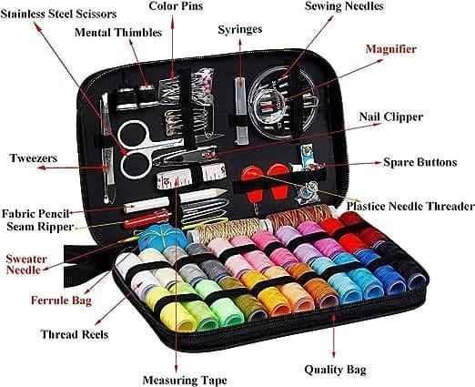 98 Pcs Sewing Kit Essentials - Complete Household Sewing Kit for Crafts and Repairs - Clarify.pk