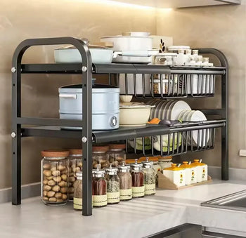 2 Tier Under Sink Organizer for Efficient Storage - Clarify.pk