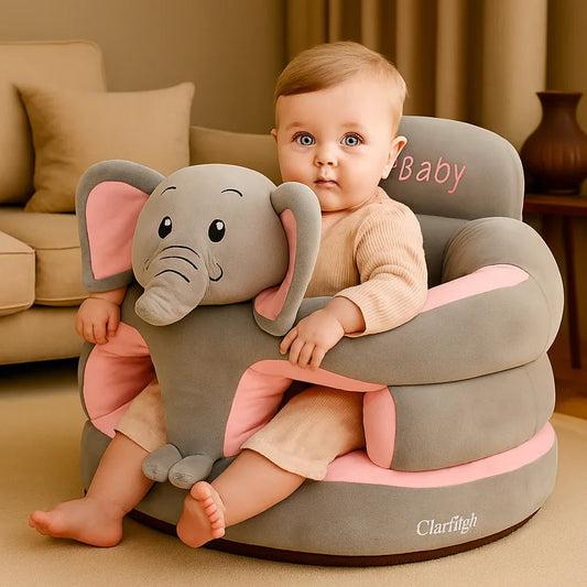 Grey Elephant Baby Seater – 360° Baby Support - Clarify.pk