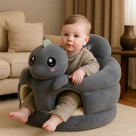 Grey Baby Dino Seater – 360° Soft Support Chair - Clarify.pk