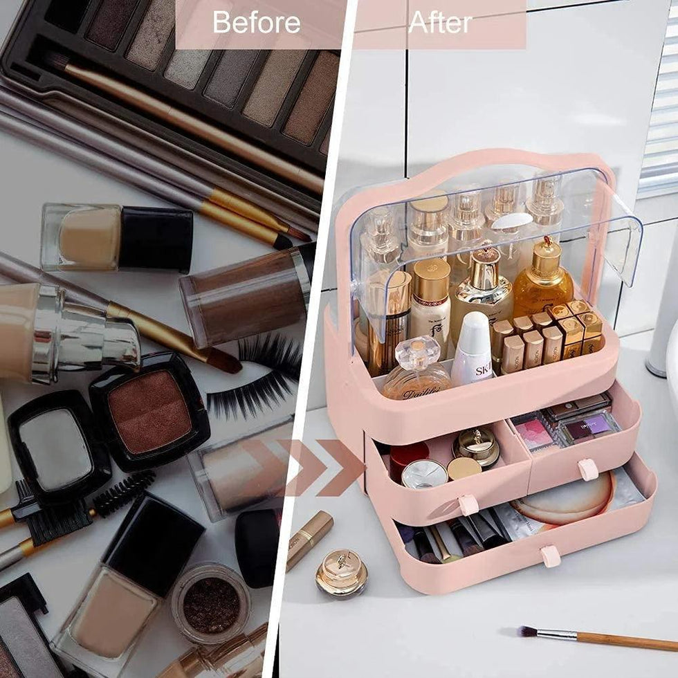 Cosmetic Organizer with Drawers: 3-Drawer Makeup Storage Solution - Clarify.pk