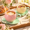 Tulip Cup and Saucer Set with Leaf-Shaped Saucer
