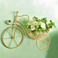 Bicycle Design Wall Basket – Premium Vintage Metal Planter & Storage Riser (Without Flowers)