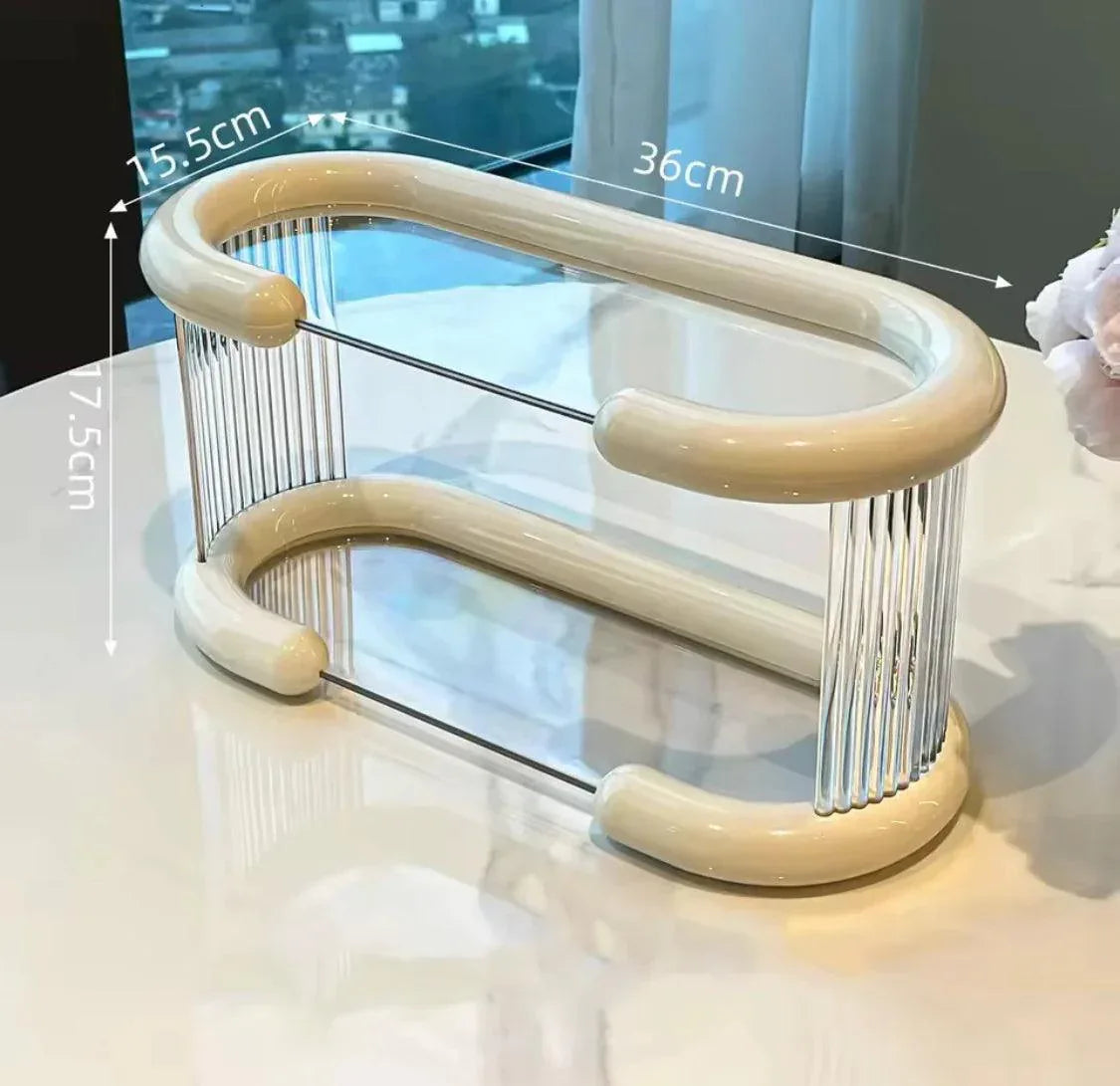 Multipurpose Storage Rack for Bathroom, Kitchen, and Vanity – Organizer Shelf for Cosmetics and Essentials - Clarify.pk