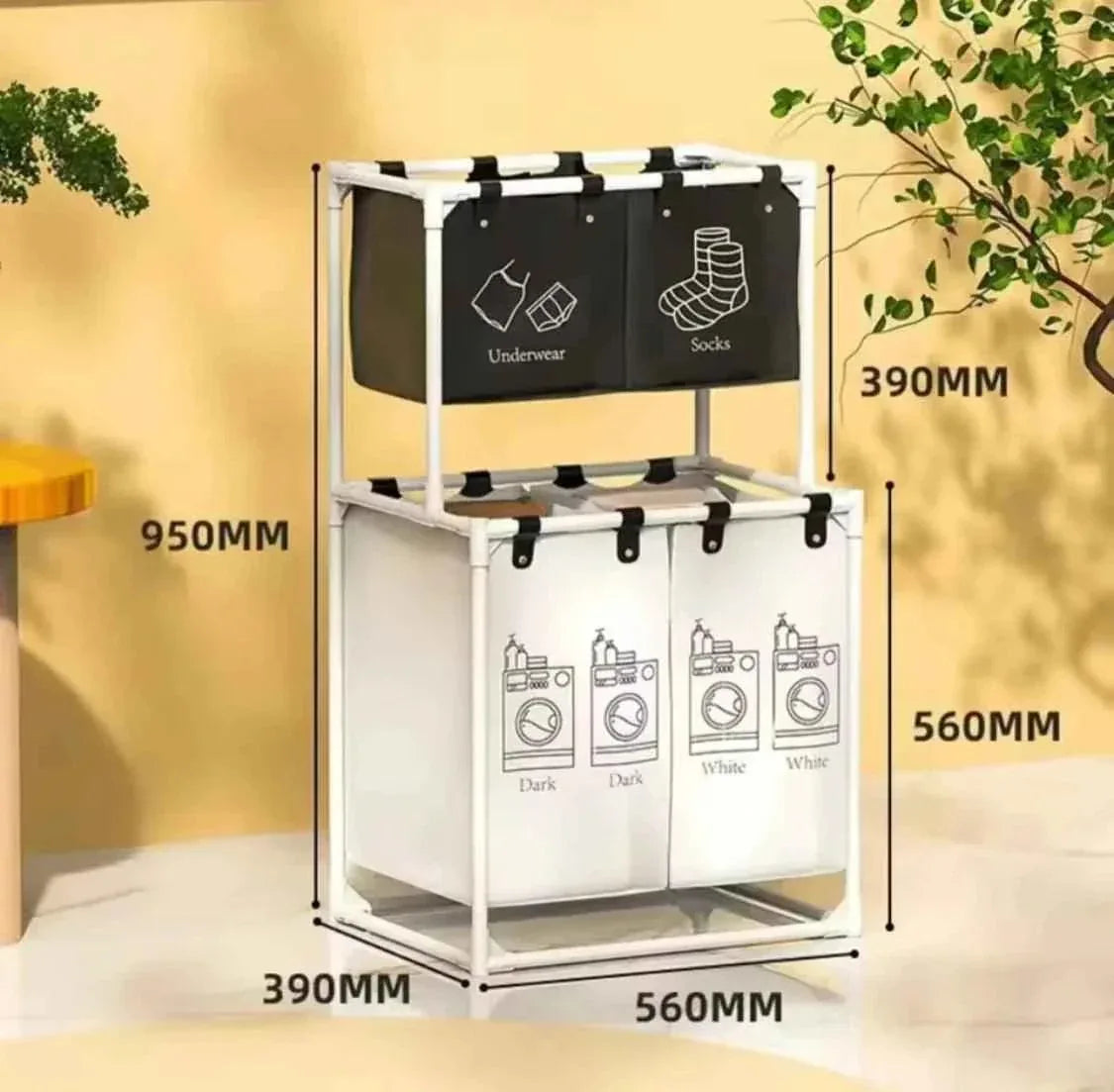 Large Capacity Clothes Hamper for Efficient Multi-Layer Laundry Organization - Clarify.pk