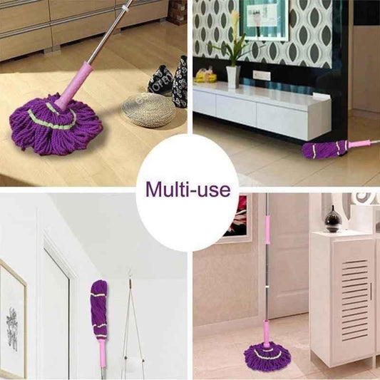 Long Self Twisted Microfiber Mop for Efficient Cleaning and Dusting