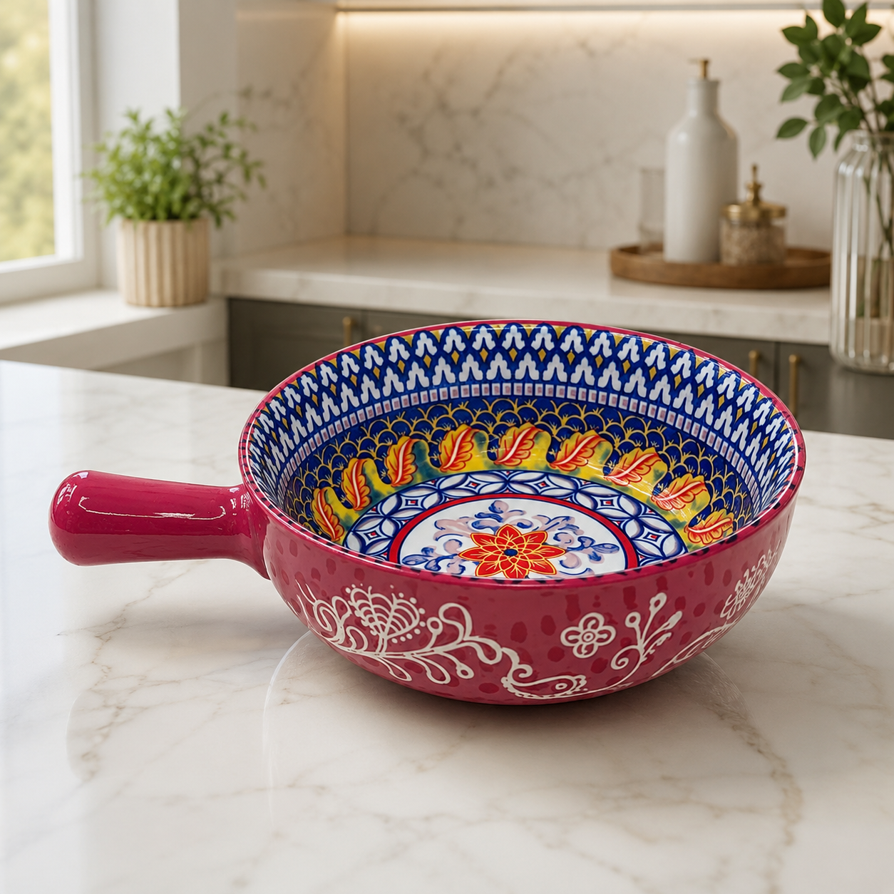 Kashgar Traditional Handled Ramen Bowl