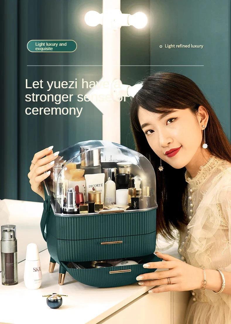 3-Layer Makeup Organizer for Efficient Desktop Storage and Display - Clarify.pk