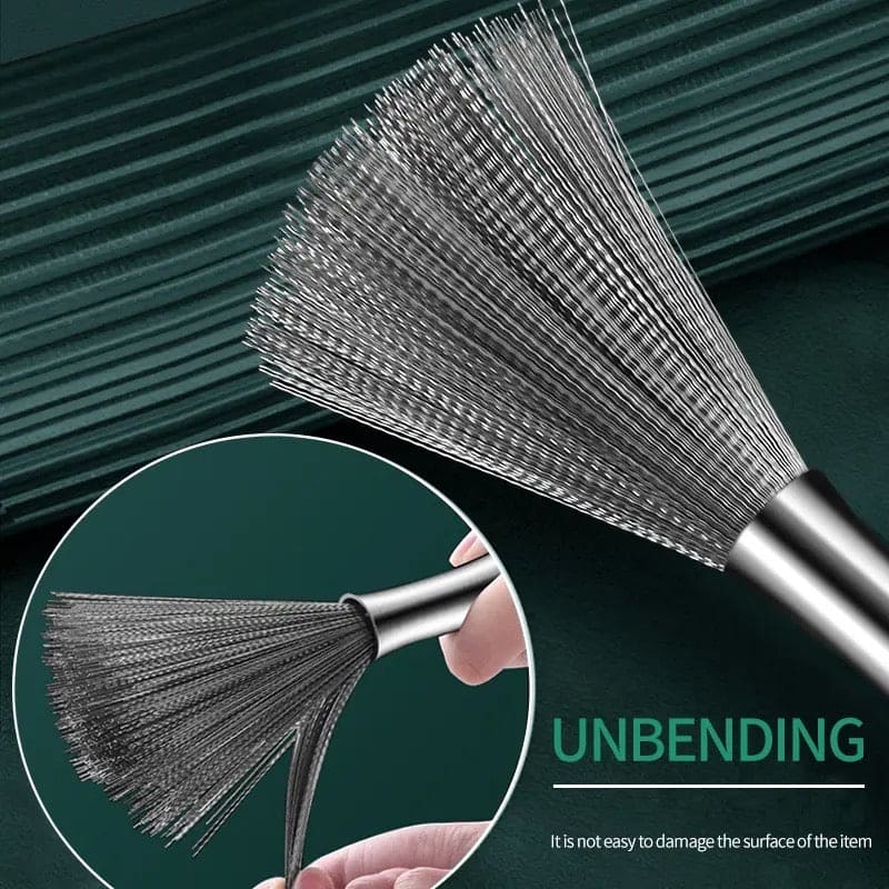 Stainless Steel Pot Brush - Long Handle Kitchen Scrubber