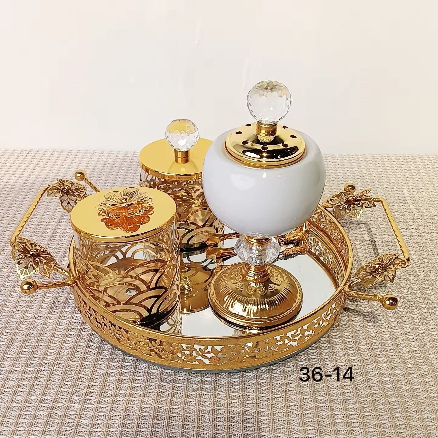 Arabic Metal Incense Burner – Luxury Gold Mabkhara for Bakhoor ZZ