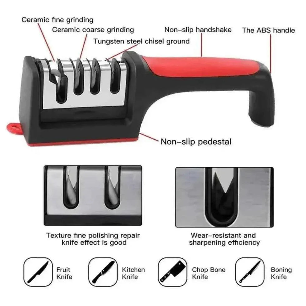 Knife Sharpener 4 Stages Multi-function Sharpening Tool