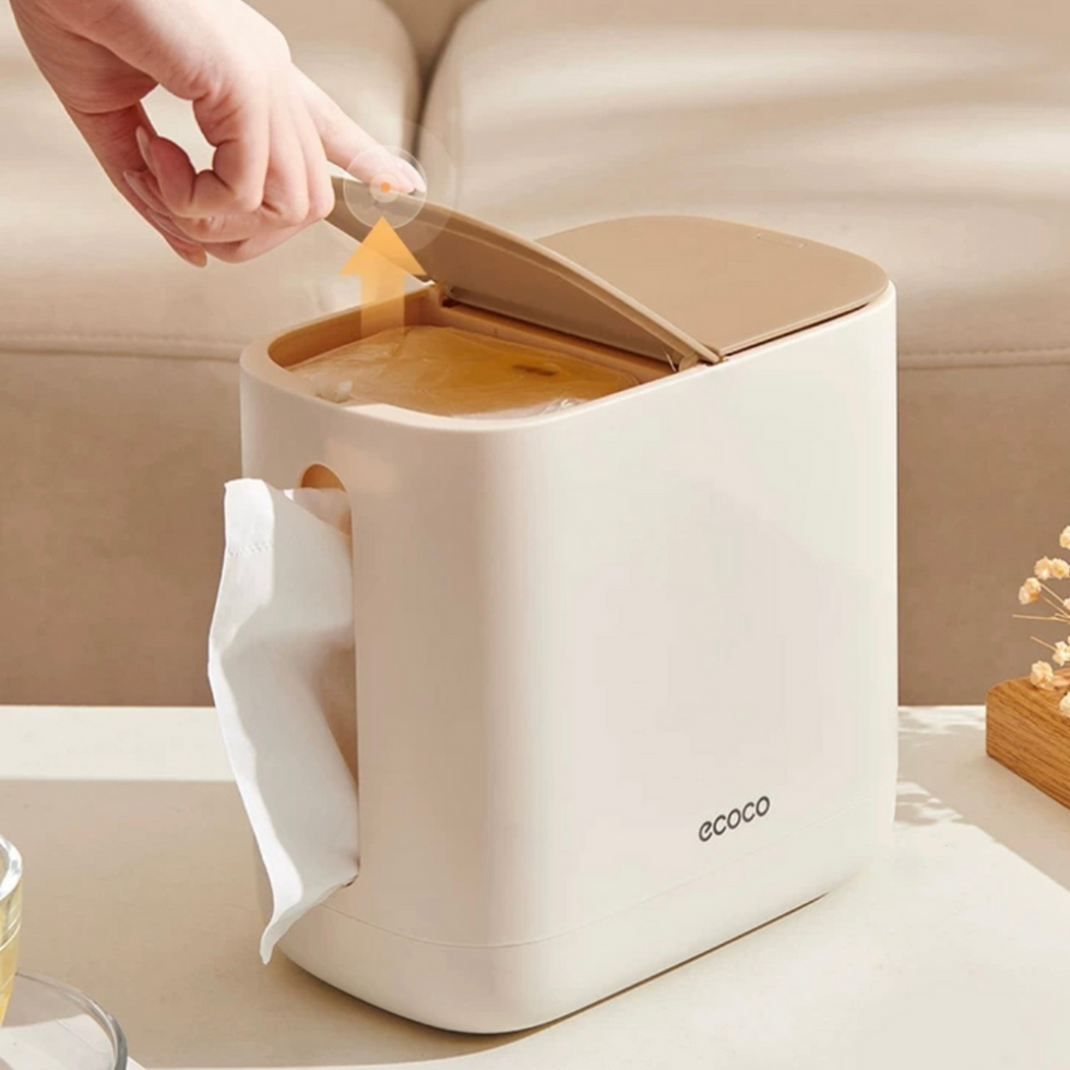 2 In 1 Tissue Box With Trash Can Holder, Home Living Room Tissue Box, Desktop Tissue Box