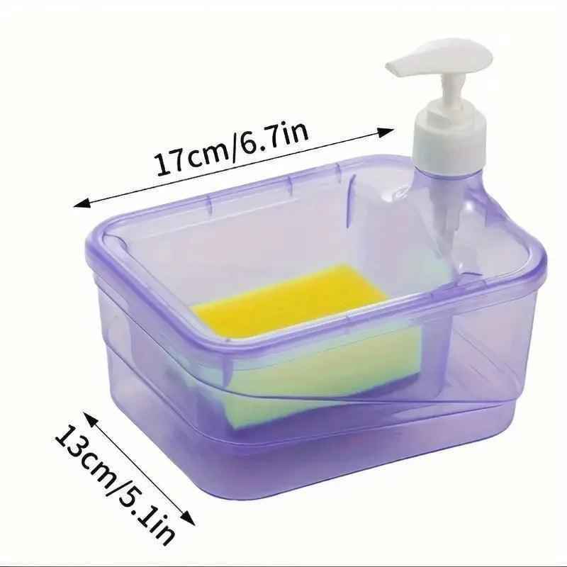 Round Transparent Kitchen Dispenser with Sponge for Easy Liquid Pouring - Clarify.pk