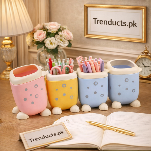 Cute Kawaii Animal-Style Desktop Stationery & Pen Holder