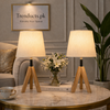 16-Inch Nordic Tripod Wooden Table Lamp (each)