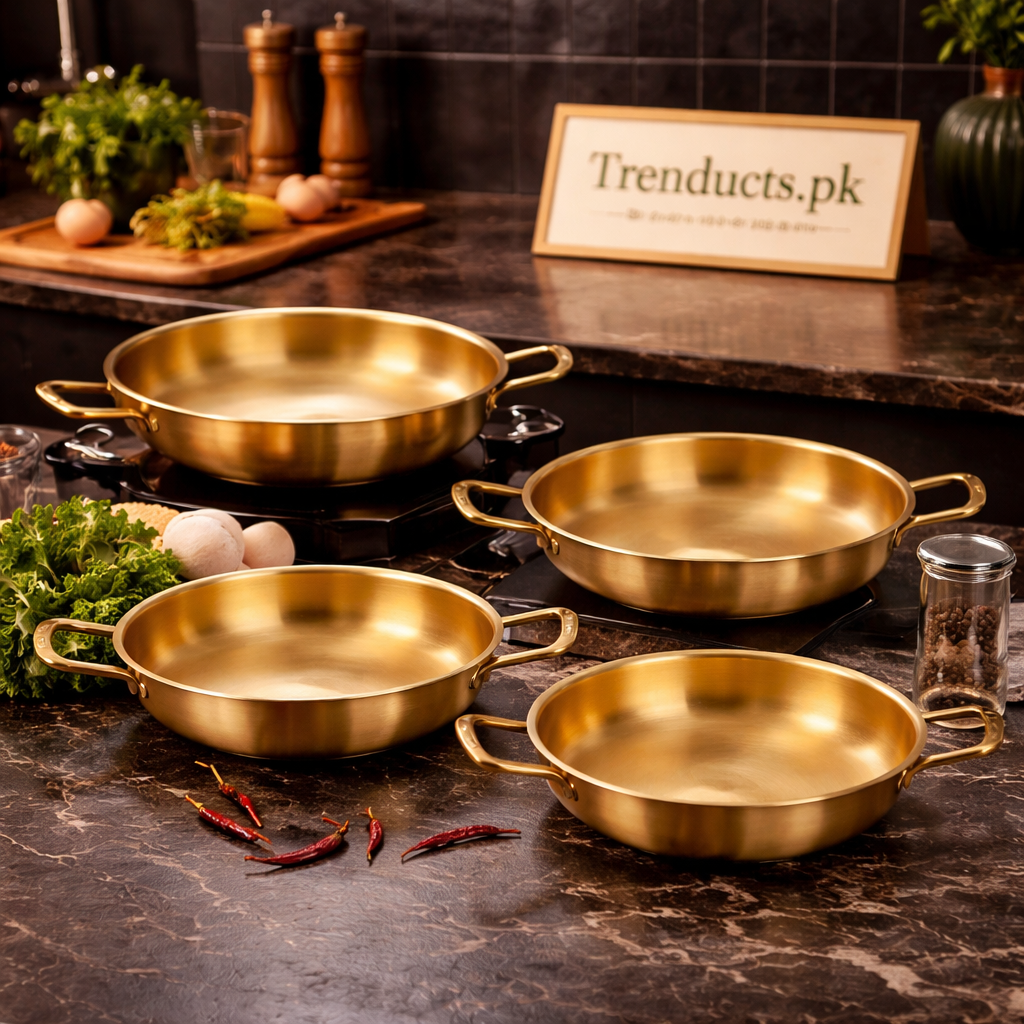 Premium Golden China Wok Serving Collection