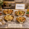 Premium Golden China Wok Serving Collection