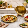 Premium Golden Steak-Style Serving Platter