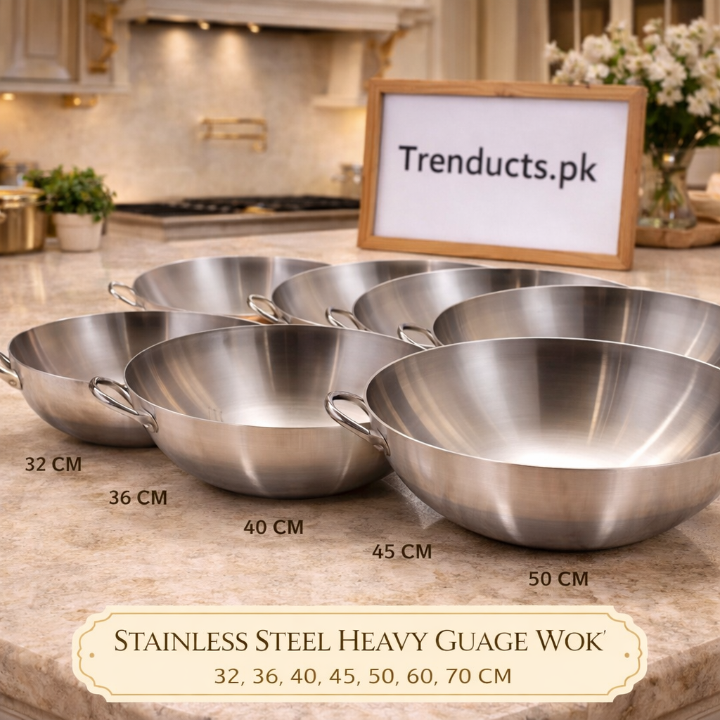Professional Stainless Steel Heavy Gauge Wok Collection
