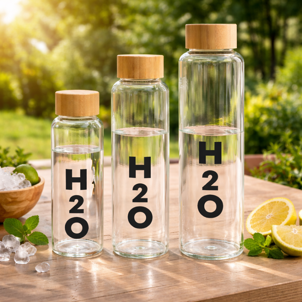 Eco-Friendly Borosilicate Glass Water Bottle Collection