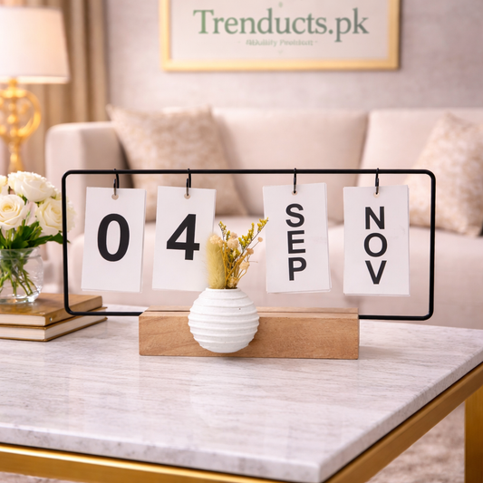 Rustic Perpetual Wooden Block Calendar