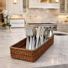 Artisan Rectangle – Luxury Faux Rattan Organizer