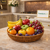 Luxury Round Faux Rattan Basket