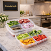 Fresh Prep – 4-Compartment Airtight Food Storage Box
