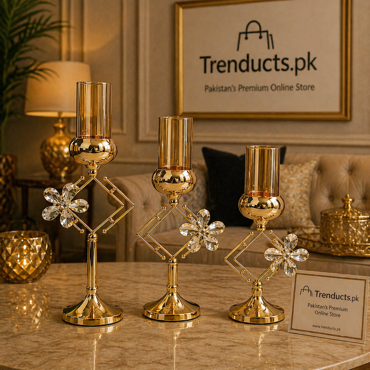 3-Piece Metal Candle Stand Set – Minimalist Iron Pillar Holders for Wedding & Home Decor