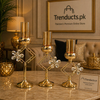 3-Piece Metal Candle Stand Set – Minimalist Iron Pillar Holders for Wedding & Home Decor