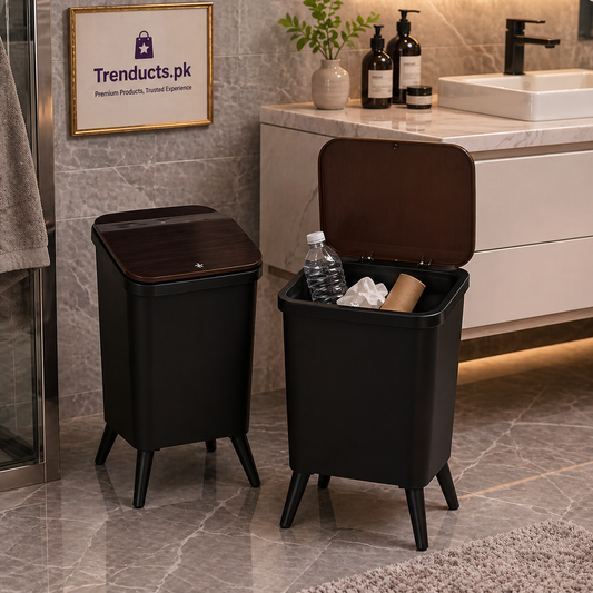 Premium 12-Litre Dustbin – Heavy-Duty Stainless Steel Waste Bin with Fingerprint-Resistant Finish & Soft-Close Lid