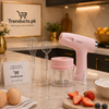 4-in-1 Portable Electric Egg Beater & Garlic Chopper – Cordless Rechargeable Handheld Food Processor and Whisk Set
