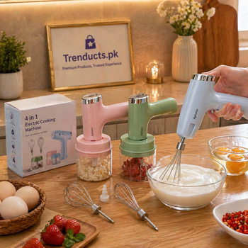 4-in-1 Portable Electric Egg Beater & Garlic Chopper – Cordless Rechargeable Handheld Food Processor and Whisk Set