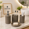 The Terra-Tier 4-Piece Premium Resin Bathroom Accessory Set