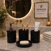 The Sphere-Stone 4-Piece Premium Resin Bathroom Set