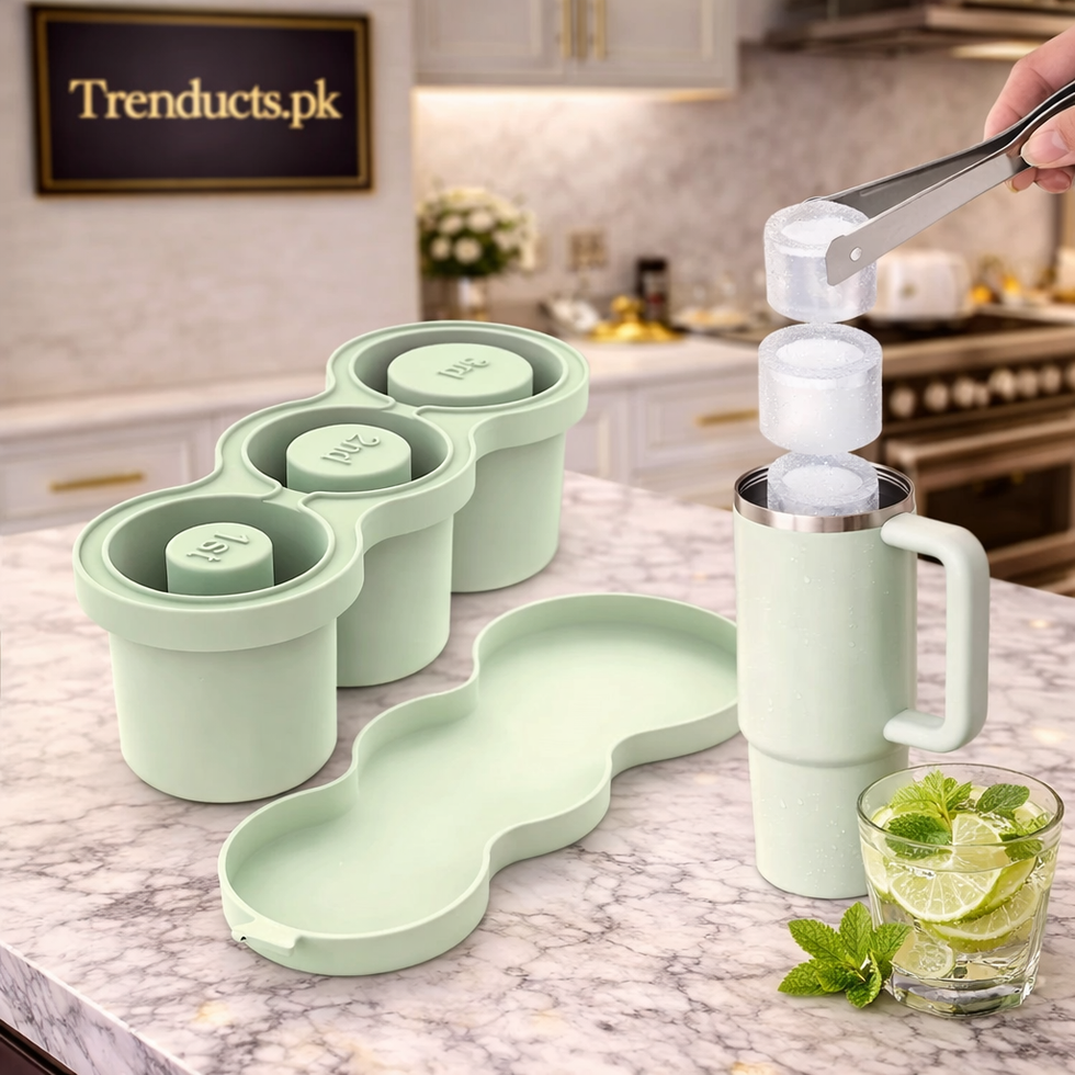 Cylinder Ice Cube Mold with Steel Tongs