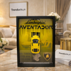 Lamborghini Aventador 3D Metal Car Art Wooden Frame