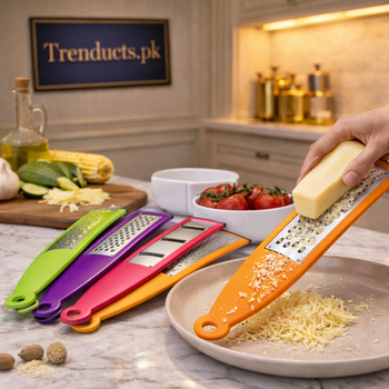 4-piece multi-color stainless steel grater and slicer set for vegetables and cheese - Trenducts Pakistan