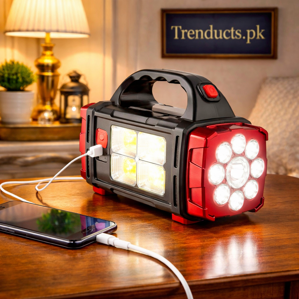 2-in-1 Rechargeable Solar & USB Handy LED Searchlight