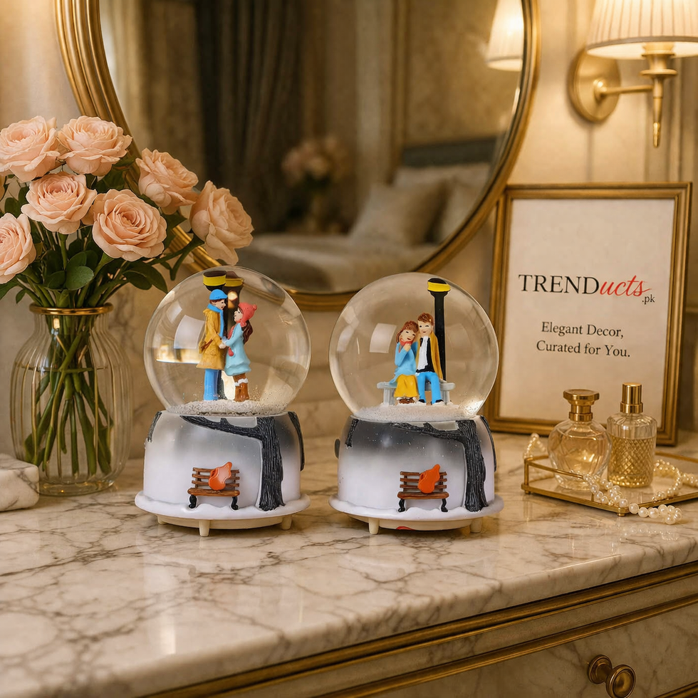 Premium Romantic LED Couple Snow Globe Collection (Random Designs)