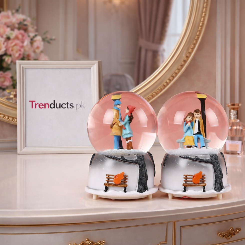 Romantic LED Mini Couple Snow Globe Collection (Random Designs)