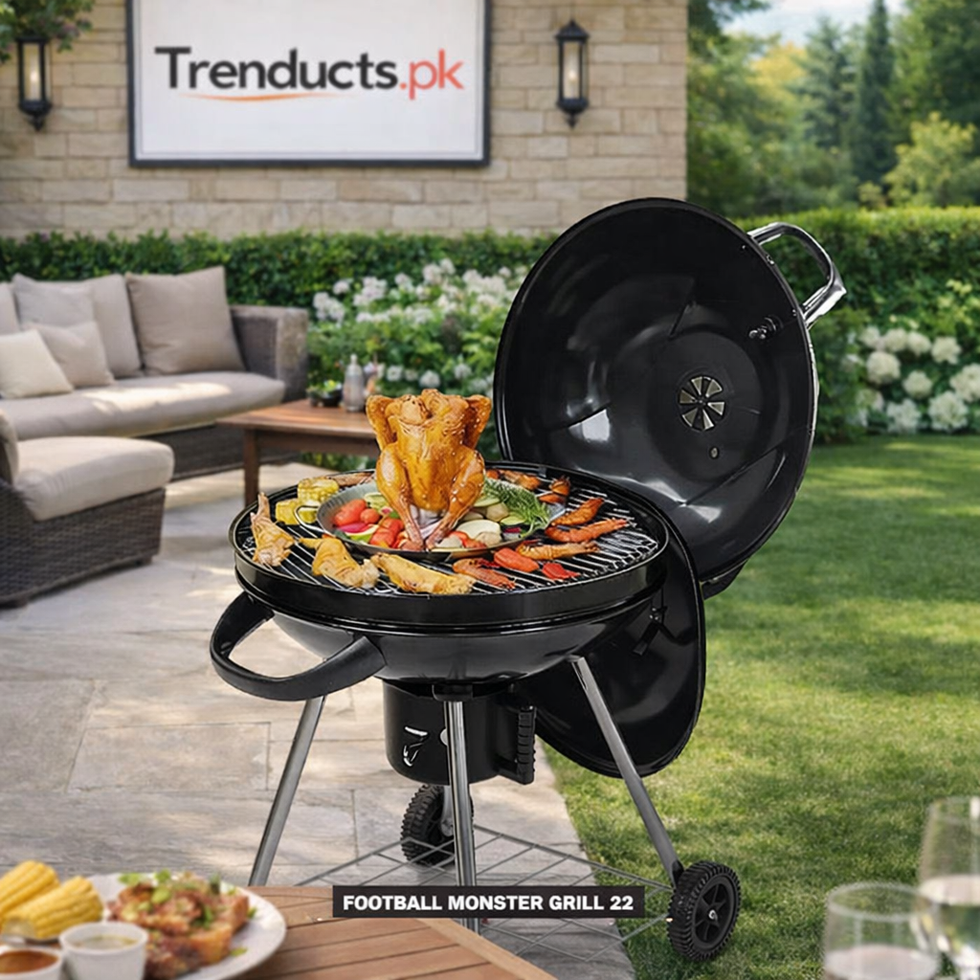22-Inch Football Monster Kettle BBQ Grill