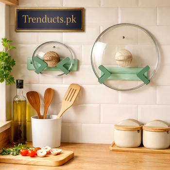 Folding Wall-Mounted Pot Lid Holder - Adjustable X-Design
